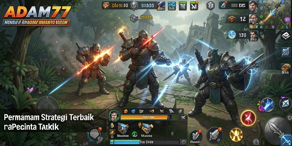 Tampilan gameplay ADAM77 yang menegangkan dan strategis.