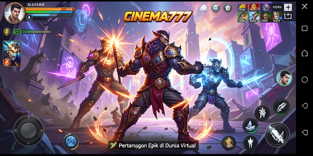 Tampilan pertarungan epik dalam CINEMA777 yang memukau dan mendebarkan.