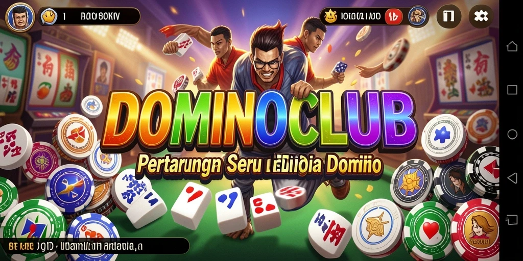 Tampilan gameplay seru pertarungan dominonya.