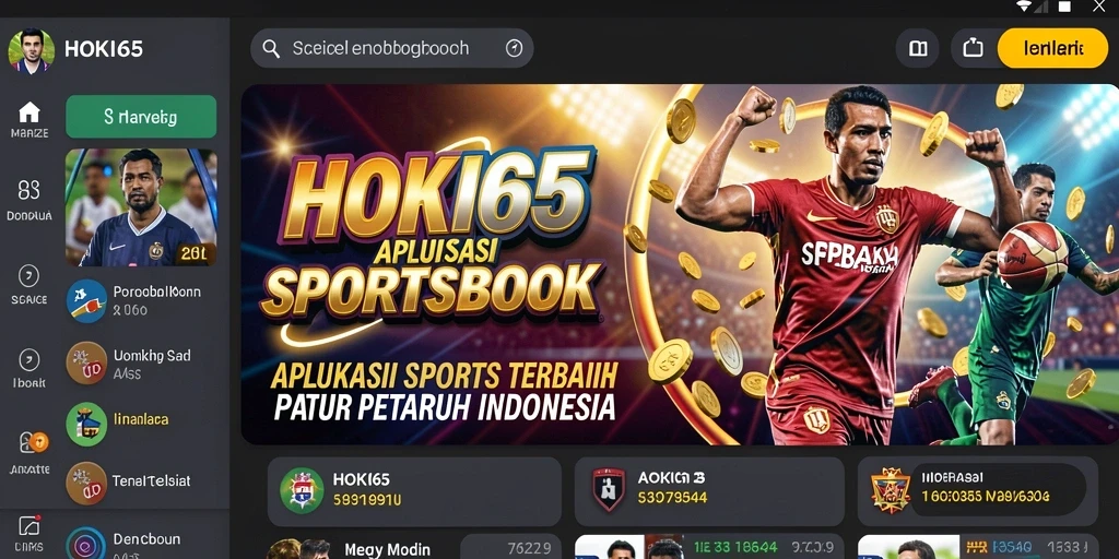 Tampilan gameplay Sportsbook HOKI65 dengan berbagai pilihan taruhan.
