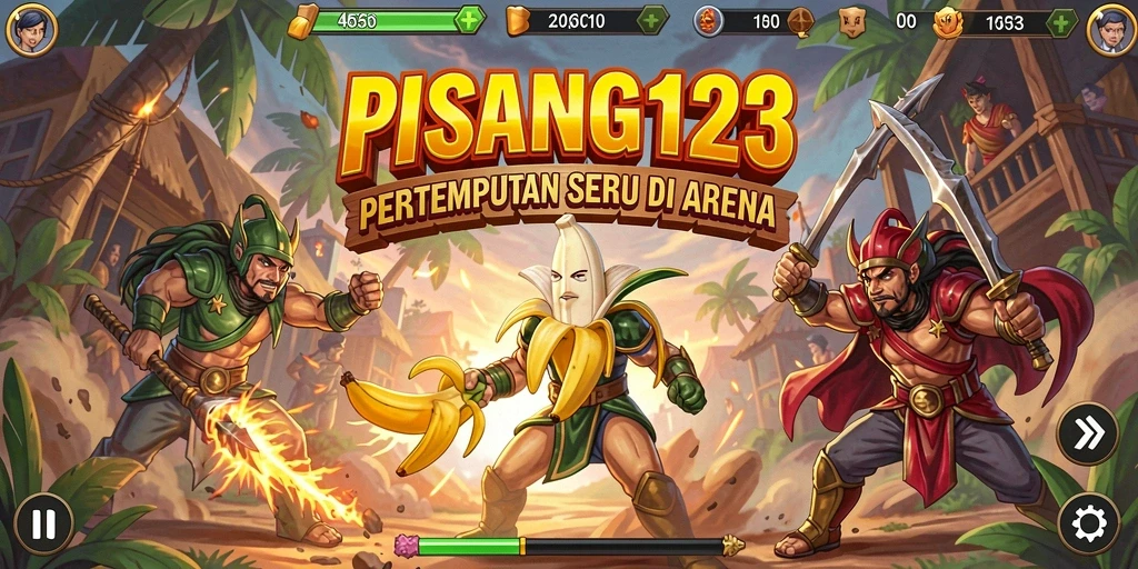 Screenshot PISANG123 menampilkan aksi pertarungan yang mendebarkan.