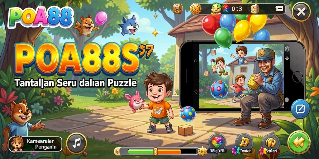 Screenshot gameplay POA88 menunjukkan tantangan puzzle seru.