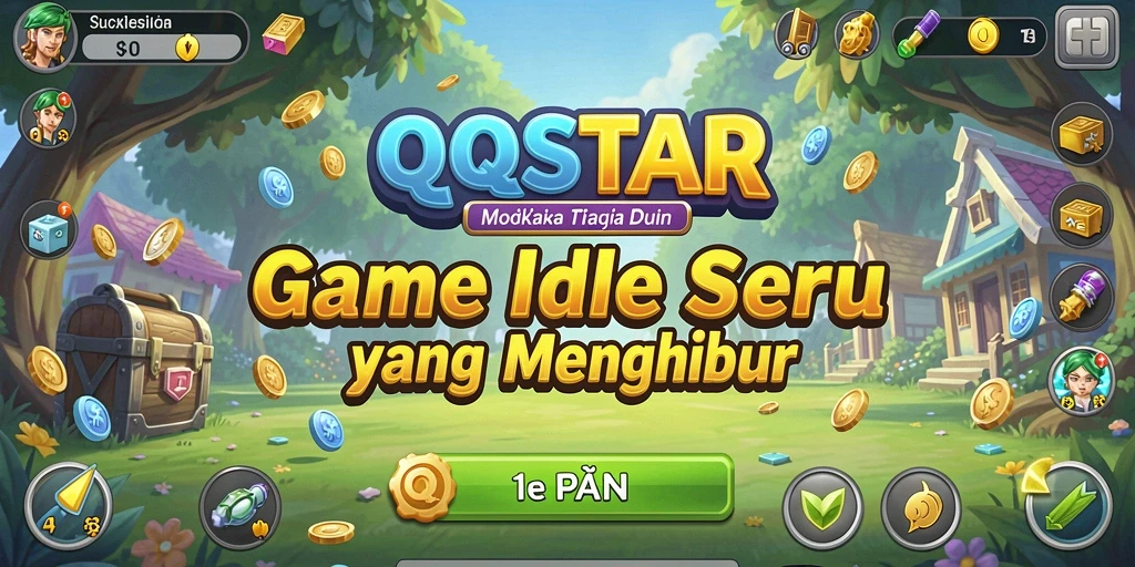 Tampilan gameplay yang menampilkan elemen seru dari QQSTAR.