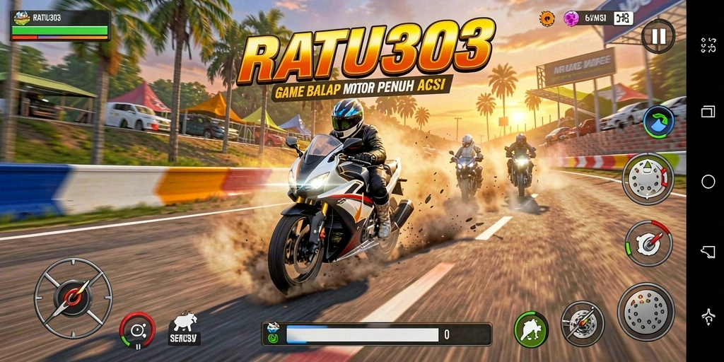 Gameplay seru di RATU303 dengan balapan motor yang menegangkan.