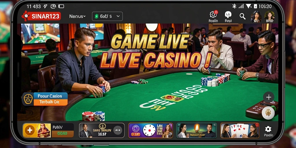 Tampilan gameplay Live Casino yang mengesankan dengan dealer profesional.