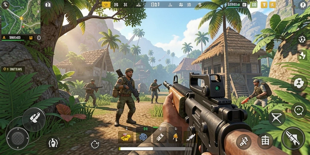 Tampilan gameplay yang seru dalam SINTE4D dengan aksi TPS.