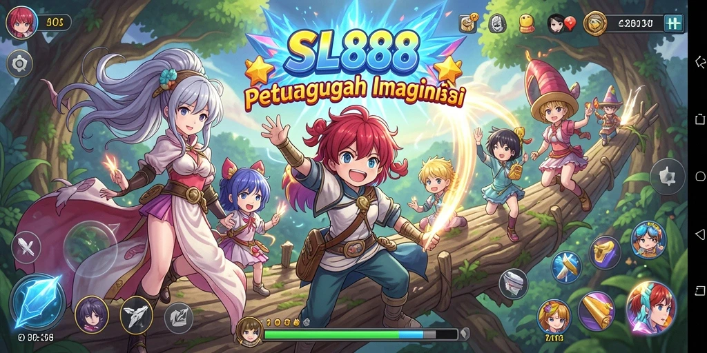 Tampilan gameplay SL888 dengan karakter Anime yang mengagumkan.
