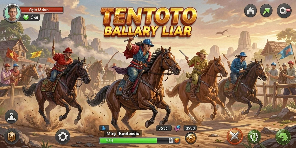 Screenshot TENTOTO menampilkan aksi balapan seru dengan grafis menakjubkan.
