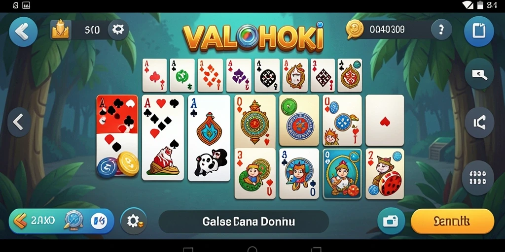 Tampilan menarik dari gameplay Domino VALOHOKI yang menggembirakan.